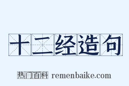 十二经造句是什么意思的图片